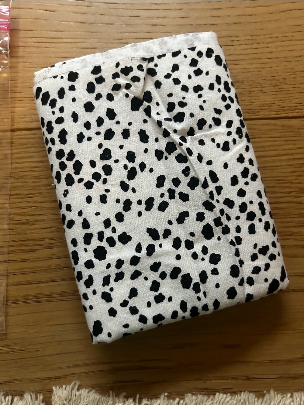 Printed Black and White Spot Cotton fabric - Classic Dalmatian Pattern
